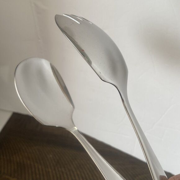 Yamazaki Hospitality Basic Salad Server Tongs Stainless Steel Spoon/Fork - Picture 6 of 7